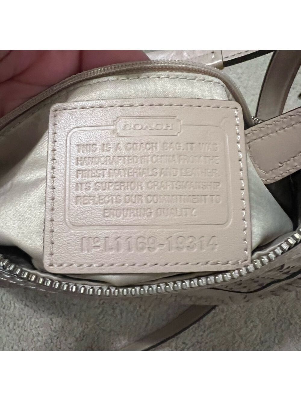 Coach Tan Woven Leather Crossbody - Picture 3 of 7